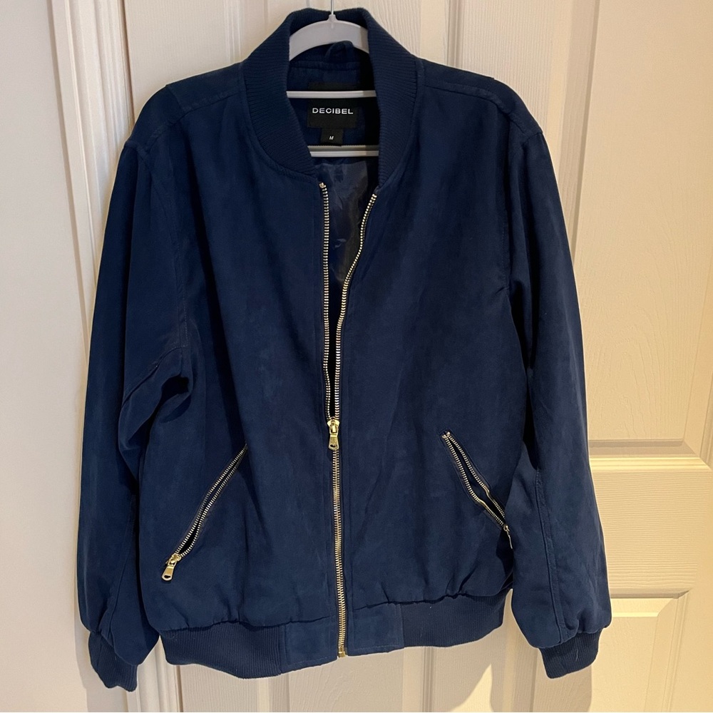 Decibel Blue Suede Mens Jacket